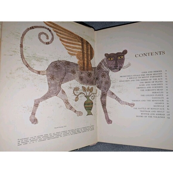 Vintage 1959 Golden Treasury of Myths & Legends Deluxe Edition Illustrated HC - Picture 11 of 14